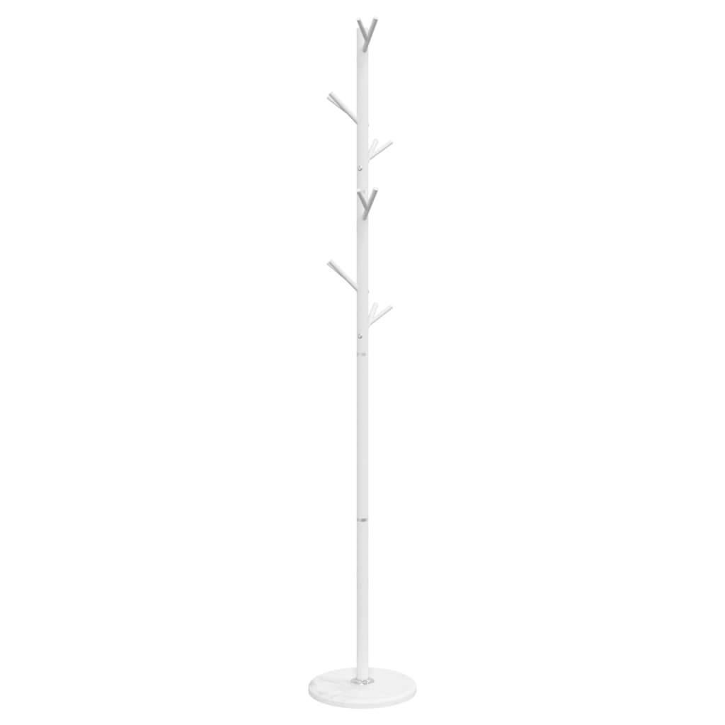 vidaXL Garderobenständer Weiß 175 cm Pulverbeschichtetes Eisen
