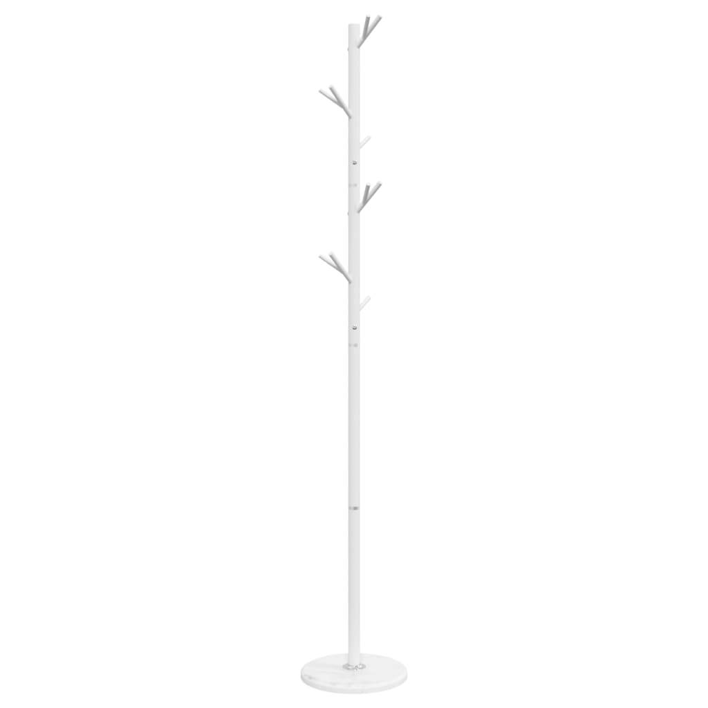vidaXL Garderobenständer Weiß 175 cm Pulverbeschichtetes Eisen