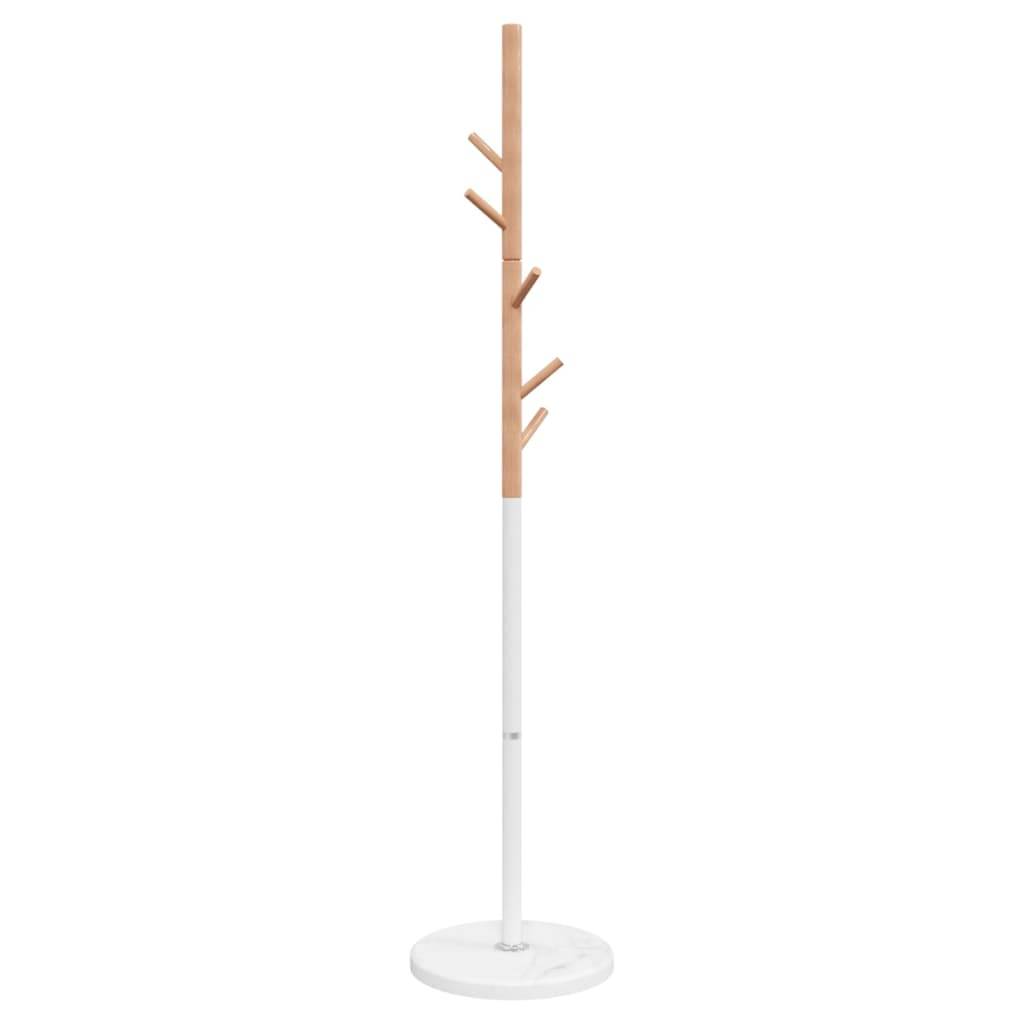 vidaXL Garderobenständer Weiß 172 cm Pulverbeschichtetes Eisen