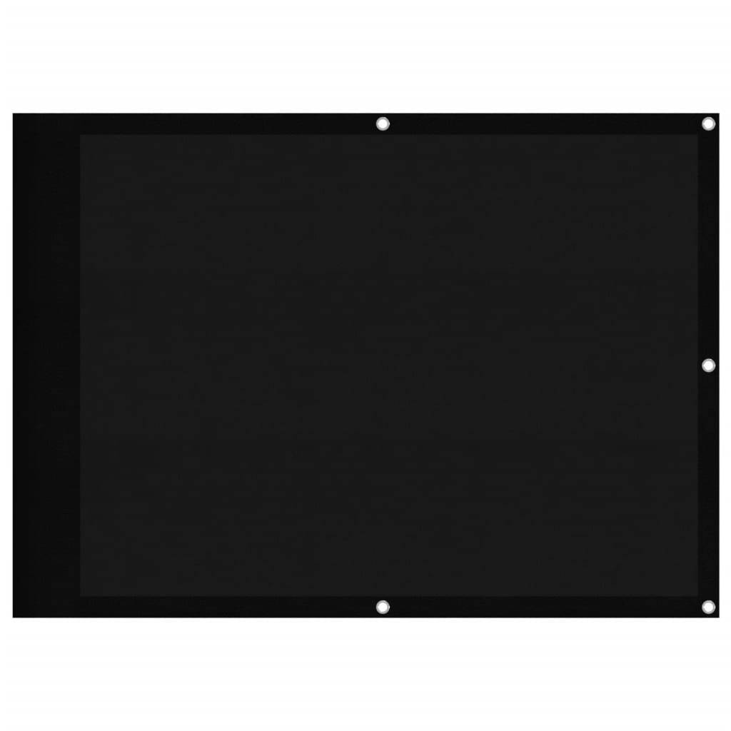 vidaXL Balkon-Sichtschutz Schwarz 75x700 cm 100 % Polyester-Oxford