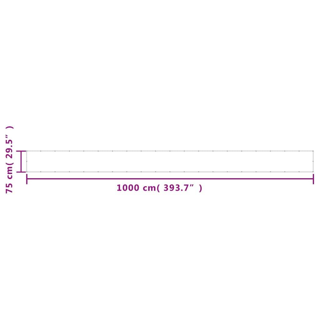 vidaXL Balkon-Sichtschutz Beige 75x1000 cm 100 % Polyester-Oxford