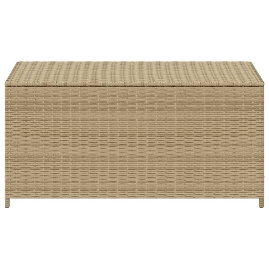 vidaXL Gartentruhe Beige 190L Poly Rattan