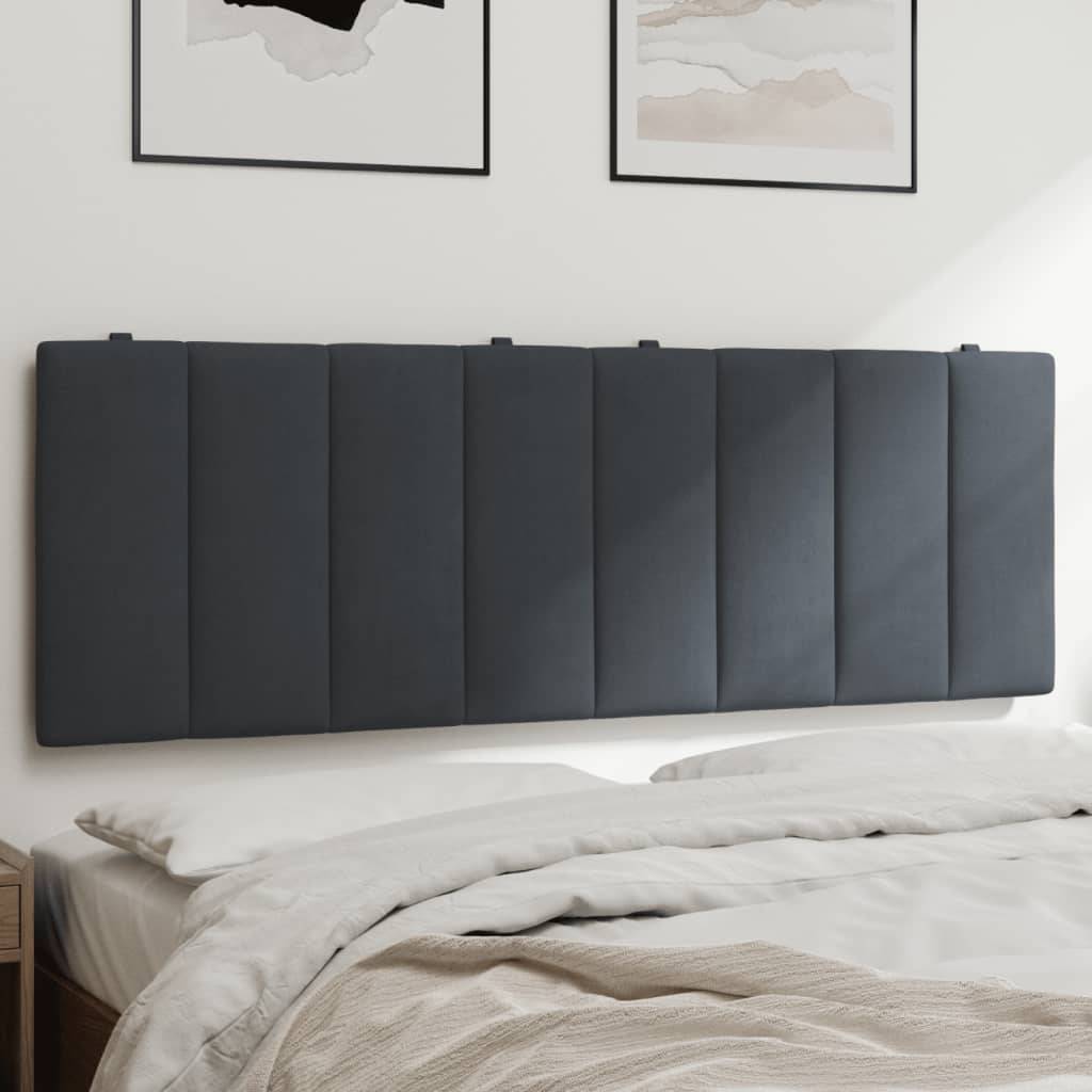 vidaXL Kopfteil-Kissen "Hanko" Dunkelgrau 120 cm Samt