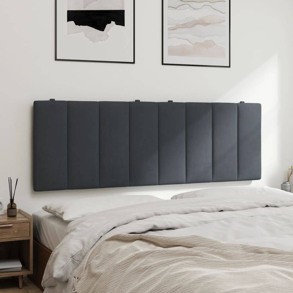 vidaXL Kopfteil-Kissen "Hanko" Dunkelgrau 120 cm Samt