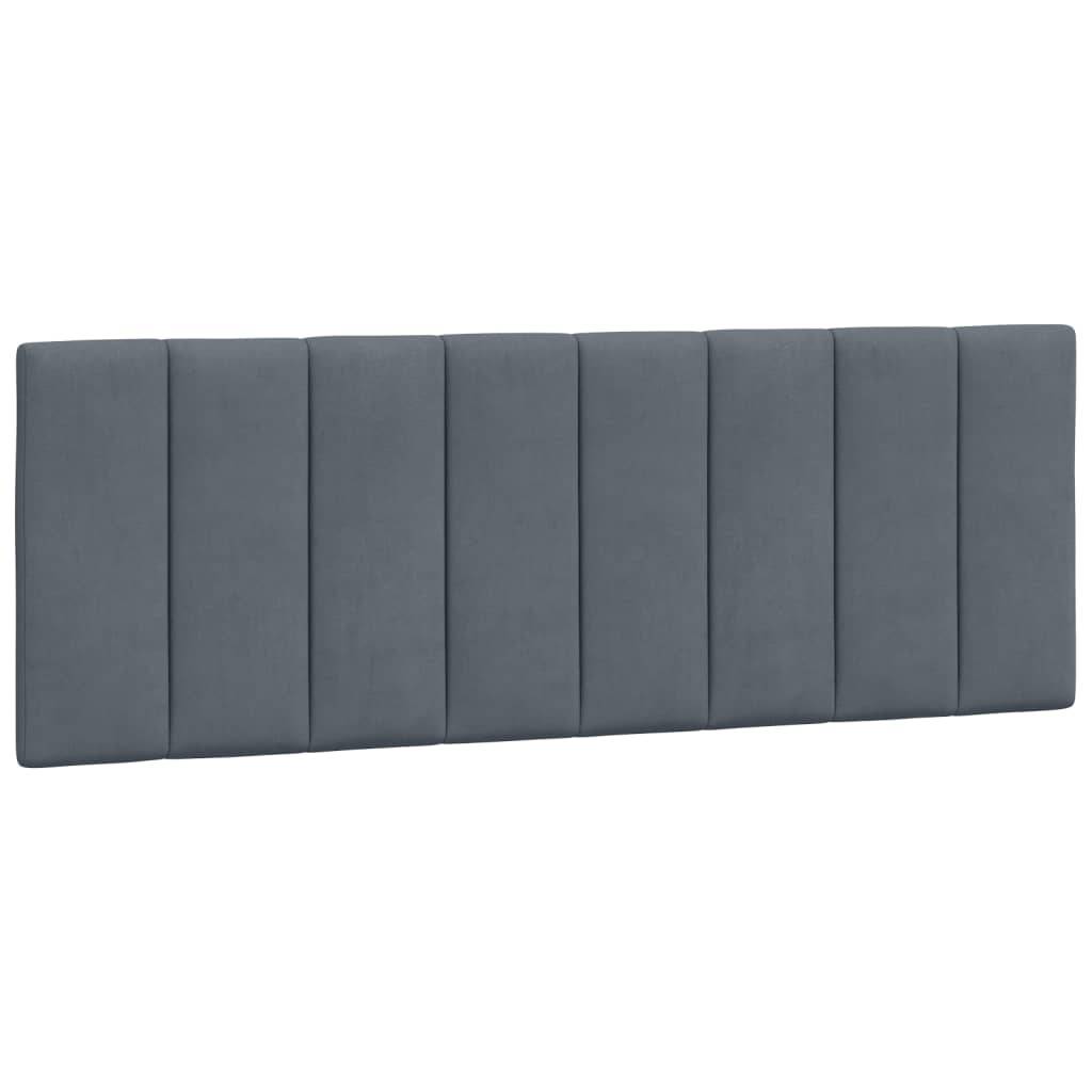 vidaXL Kopfteil-Kissen "Hanko" Dunkelgrau 120 cm Samt