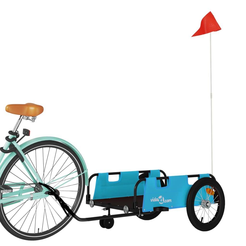vidaXL Fahrradanhänger Blau Oxford-Gewebe und Eisen