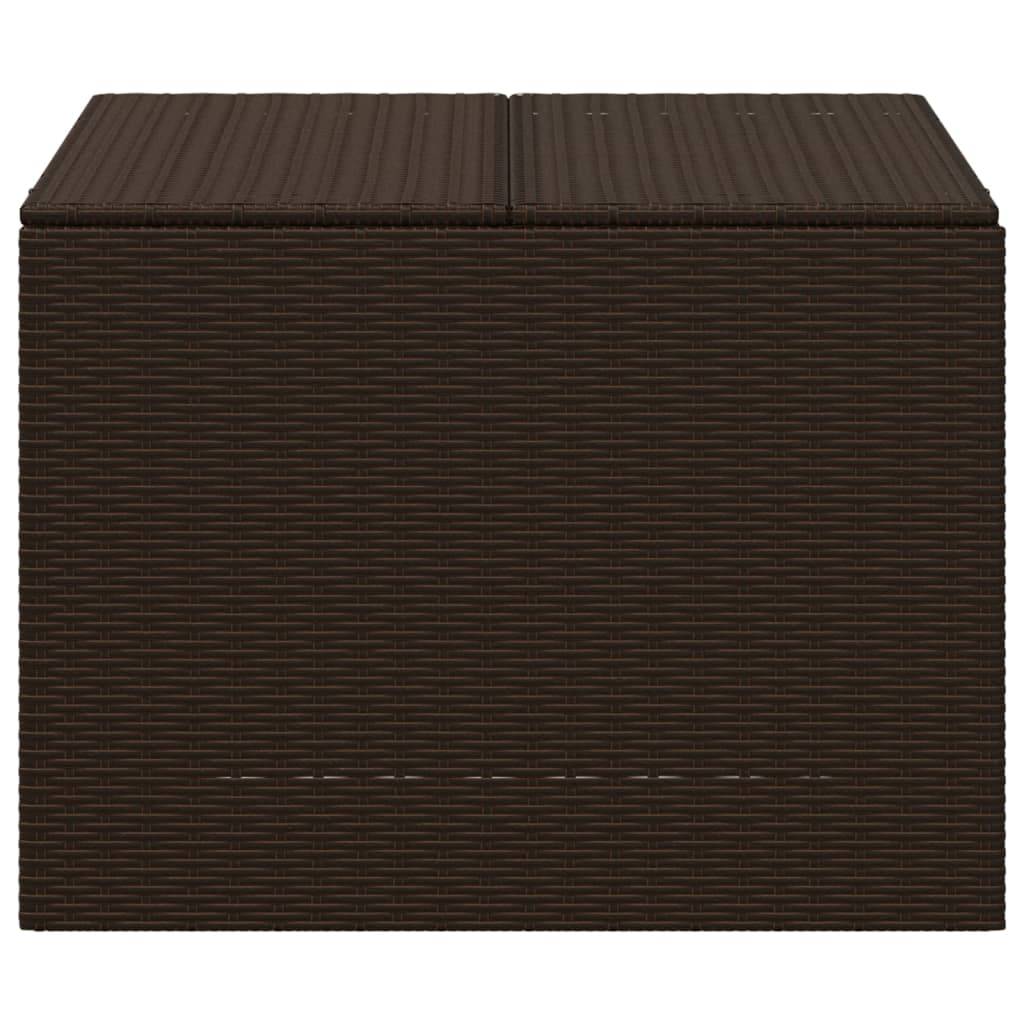 vidaXL Gartentruhe Braun 291L Poly Rattan
