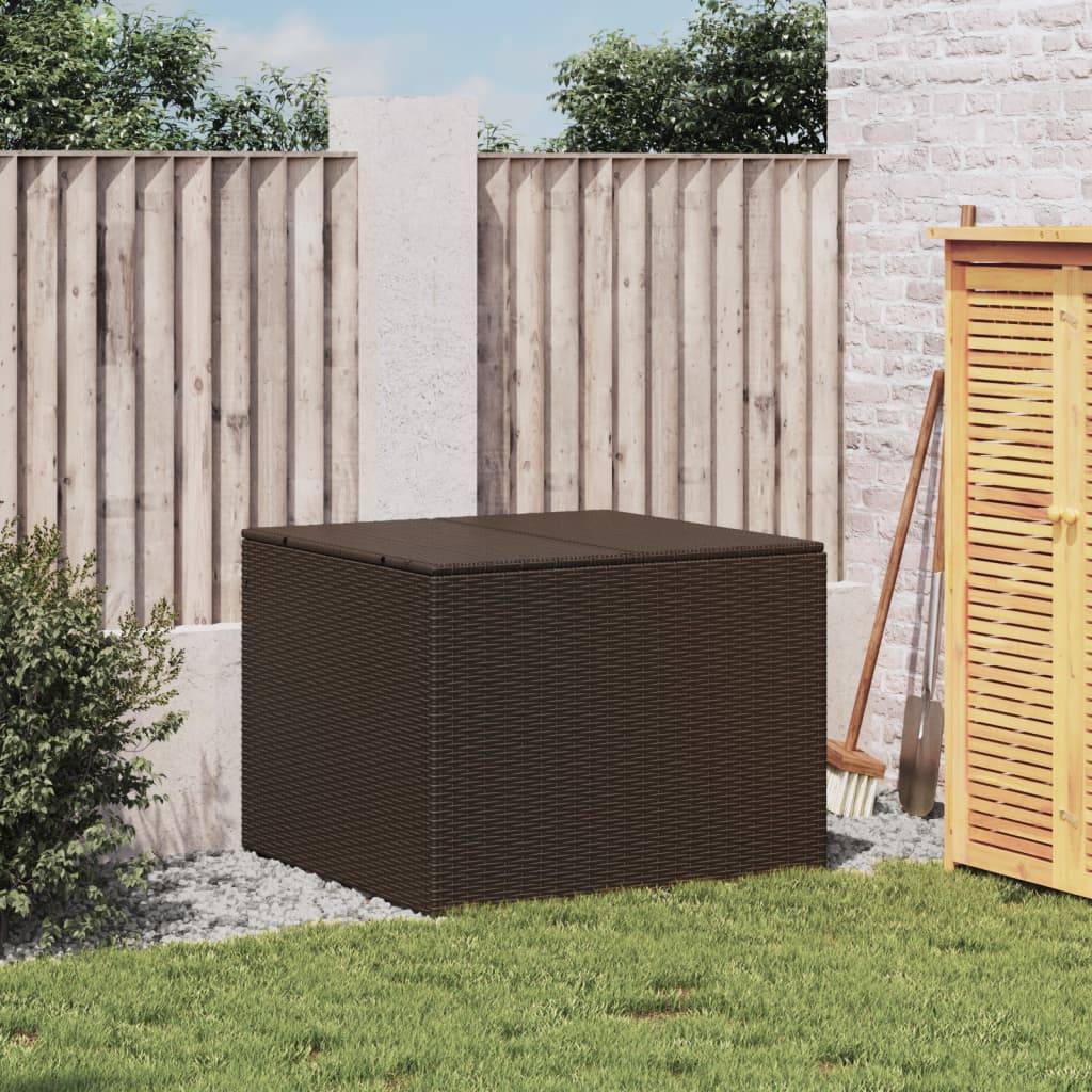 vidaXL Gartentruhe Braun 291L Poly Rattan
