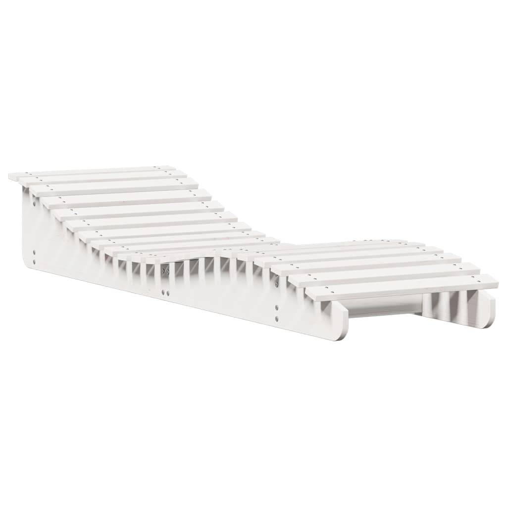 vidaXL Sonnenliegen 2 Stk. Weiß 205x60x31,5 cm Massivholz Kiefer