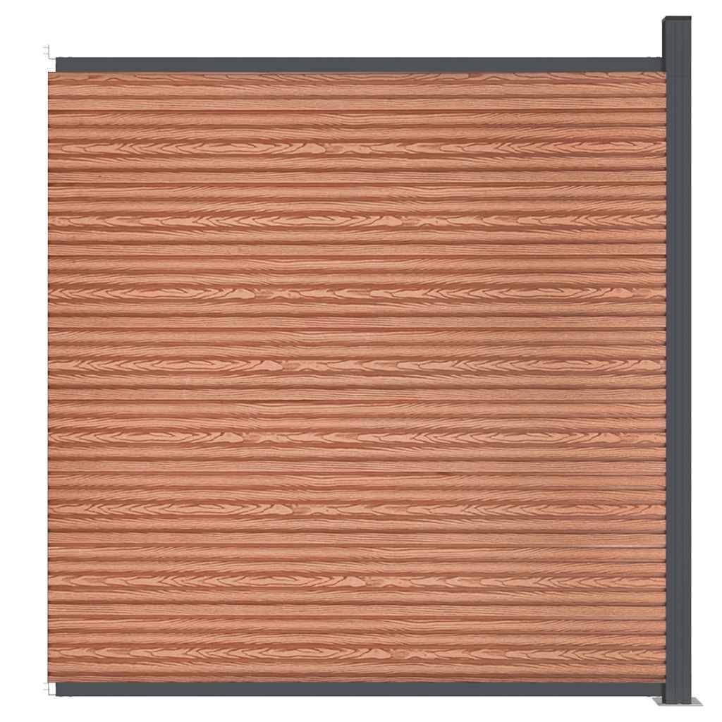 vidaXL Zaunelement Braun 173x186 cm WPC