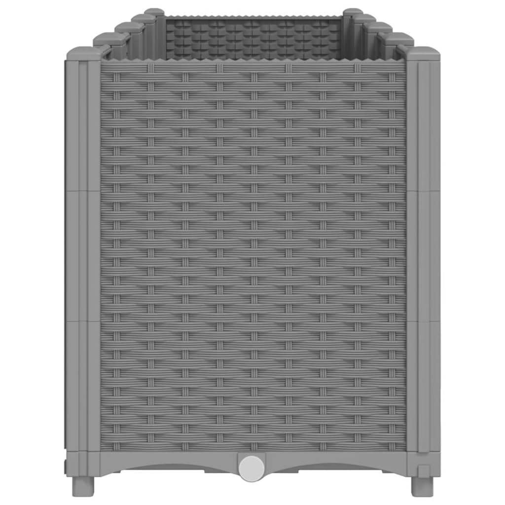 vidaXL Pflanzkübel Hellgrau 160x40x53 cm PP