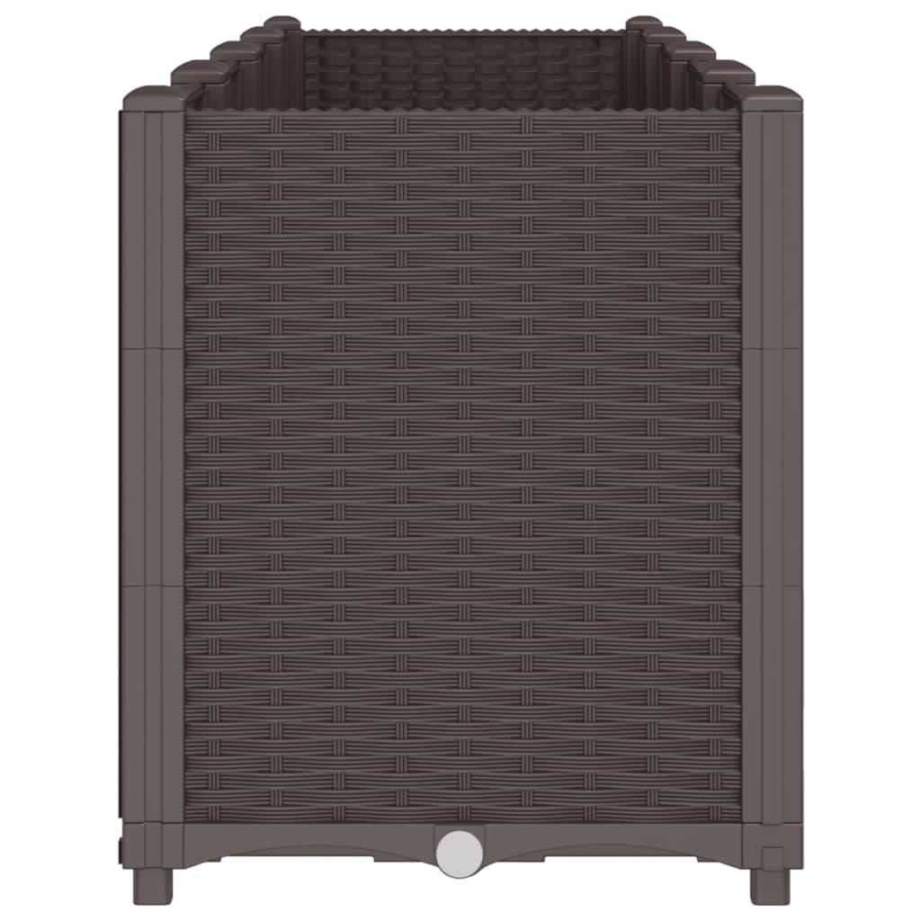 vidaXL Pflanzkübel Braun 160x40x53 cm PP