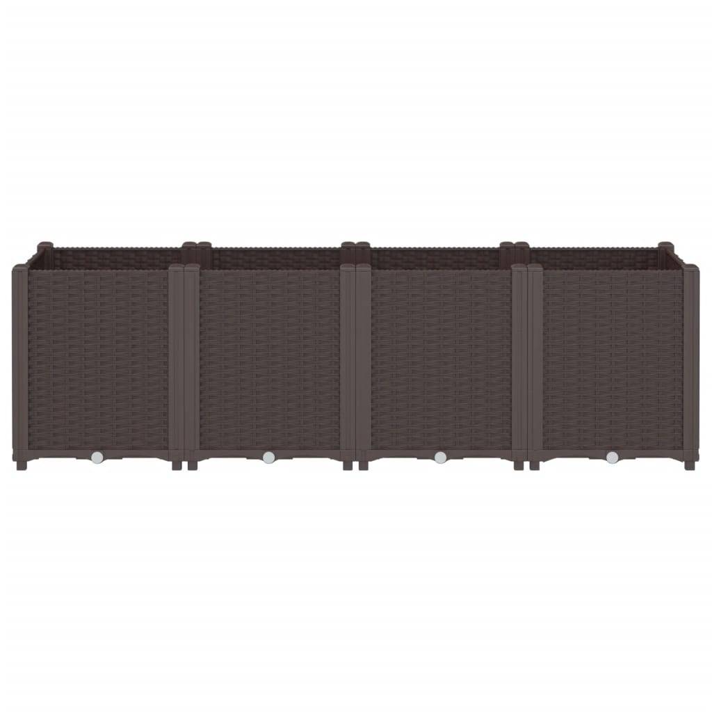 vidaXL Pflanzkübel Braun 160x40x53 cm PP