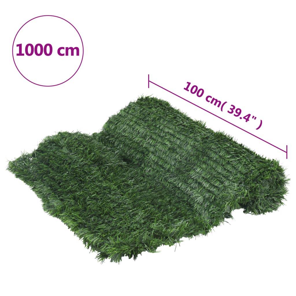 vidaXL Kunstrasen-Sichtschutz Grün 1x10 m