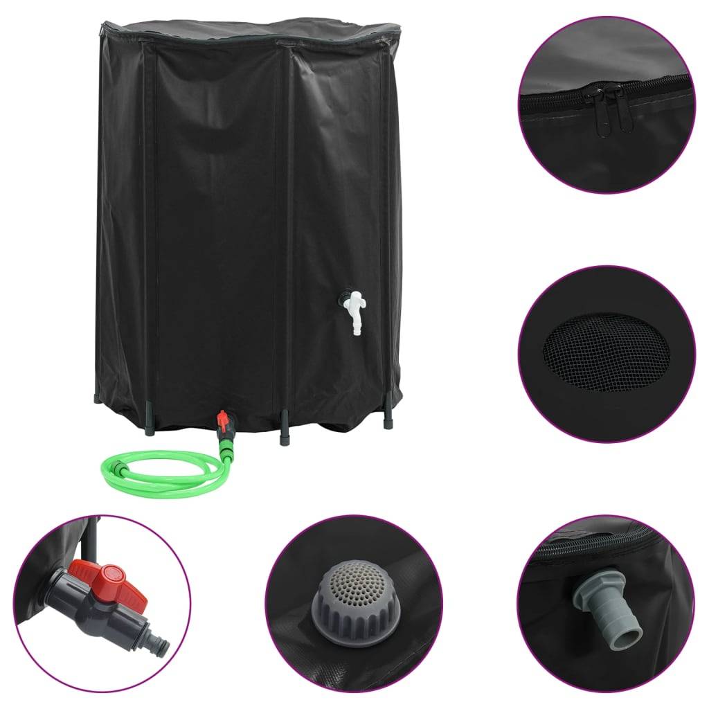 vidaXL Wassertank mit Wasserhahn Faltbar 750 L PVC