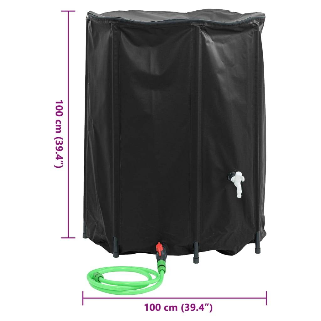 vidaXL Wassertank mit Wasserhahn Faltbar 750 L PVC