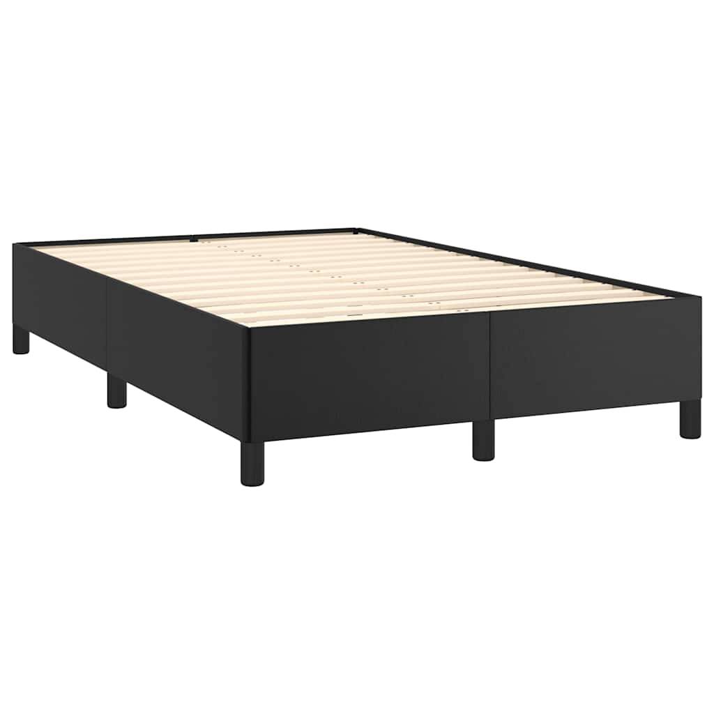 vidaXL Bettgestell ohne Matratze Schwarz 120x190 cm Kunstleder