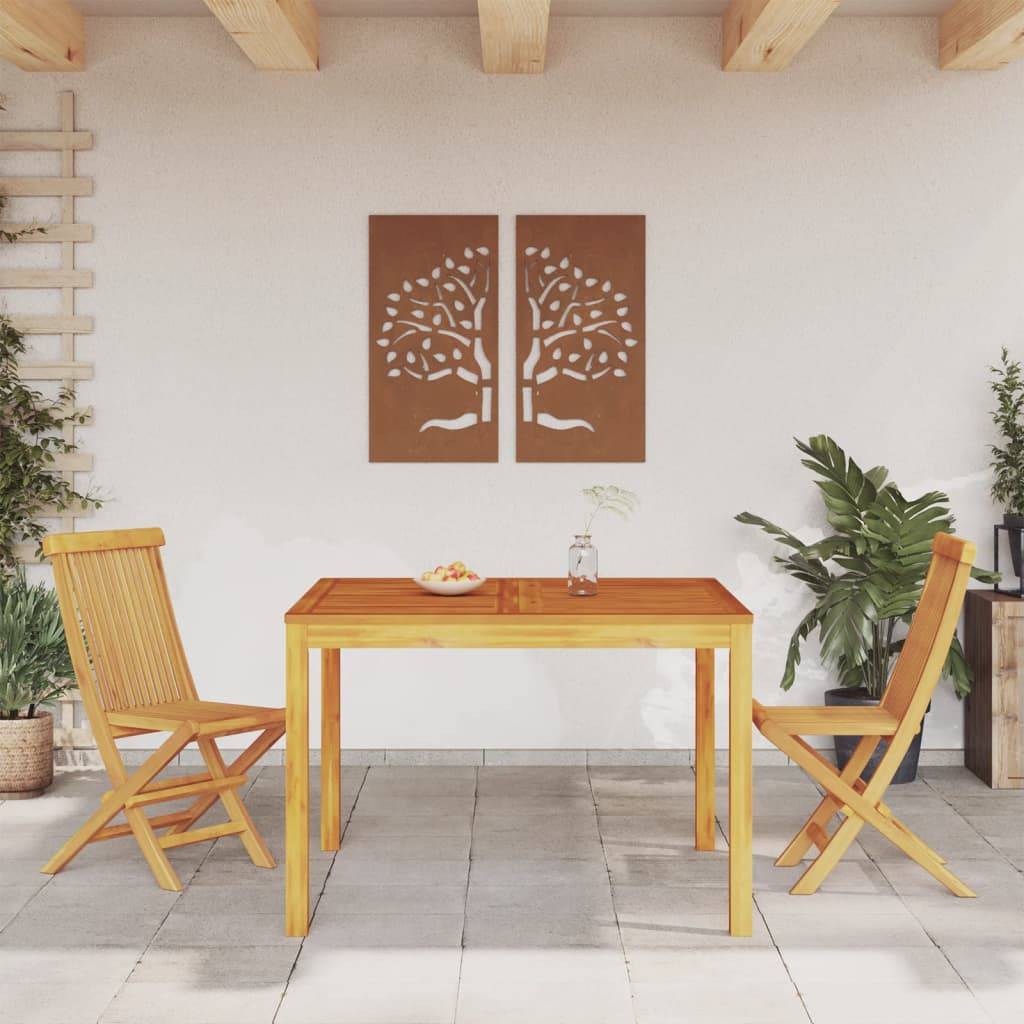 vidaXL Garten-Esstisch 110x110x75 cm Massivholz Akazie