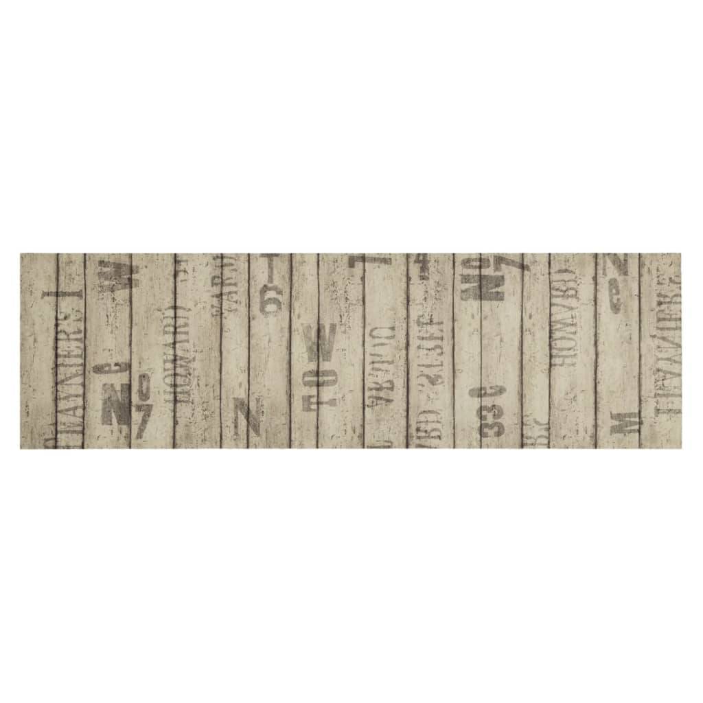 vidaXL Küchenteppich Waschbar Zaun 45x150 cm Samt