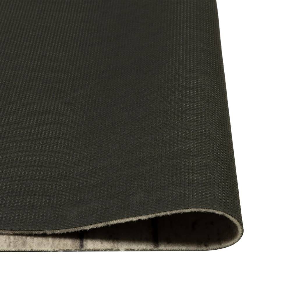vidaXL Küchenteppich Waschbar Zaun 45x150 cm Samt