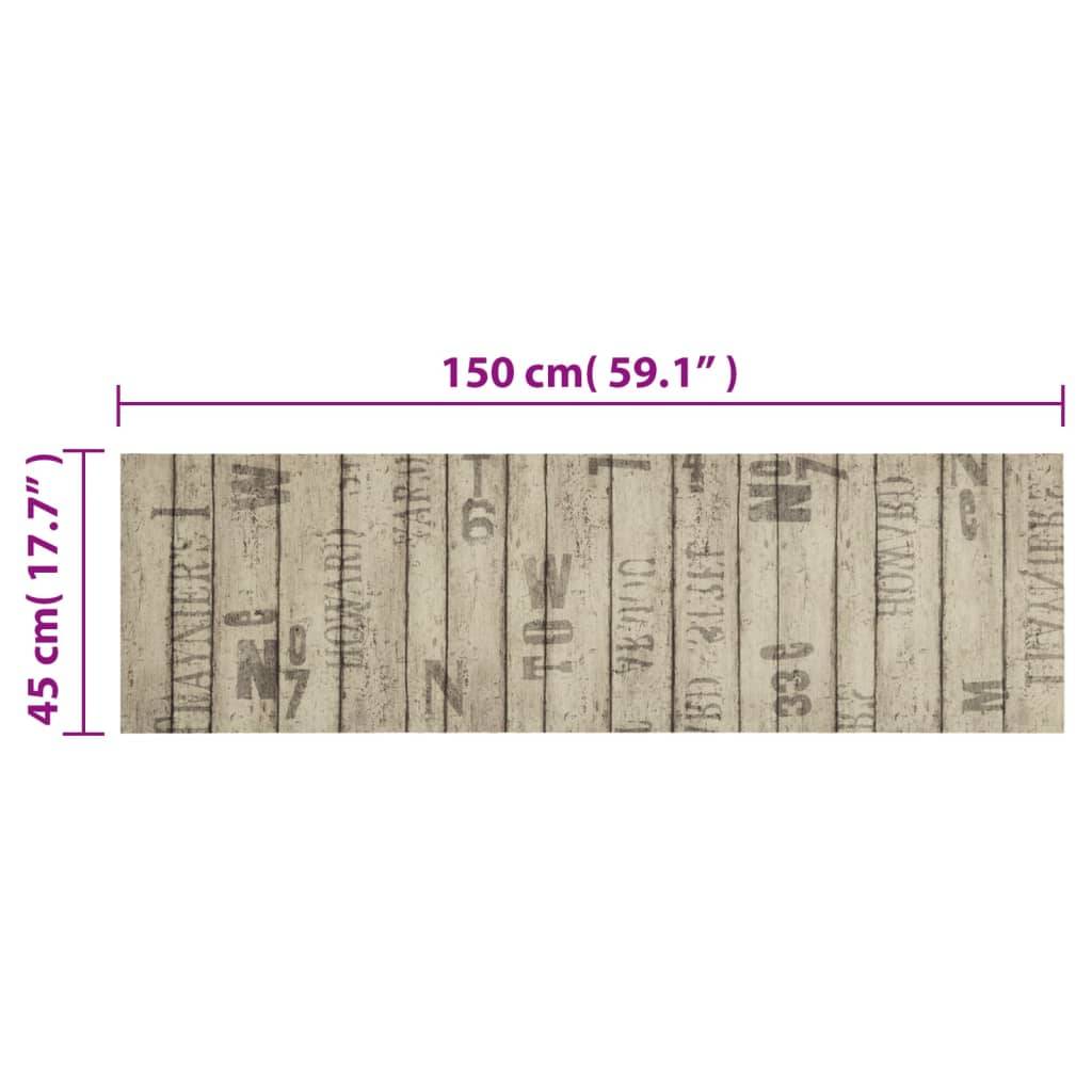 vidaXL Küchenteppich Waschbar Zaun 45x150 cm Samt