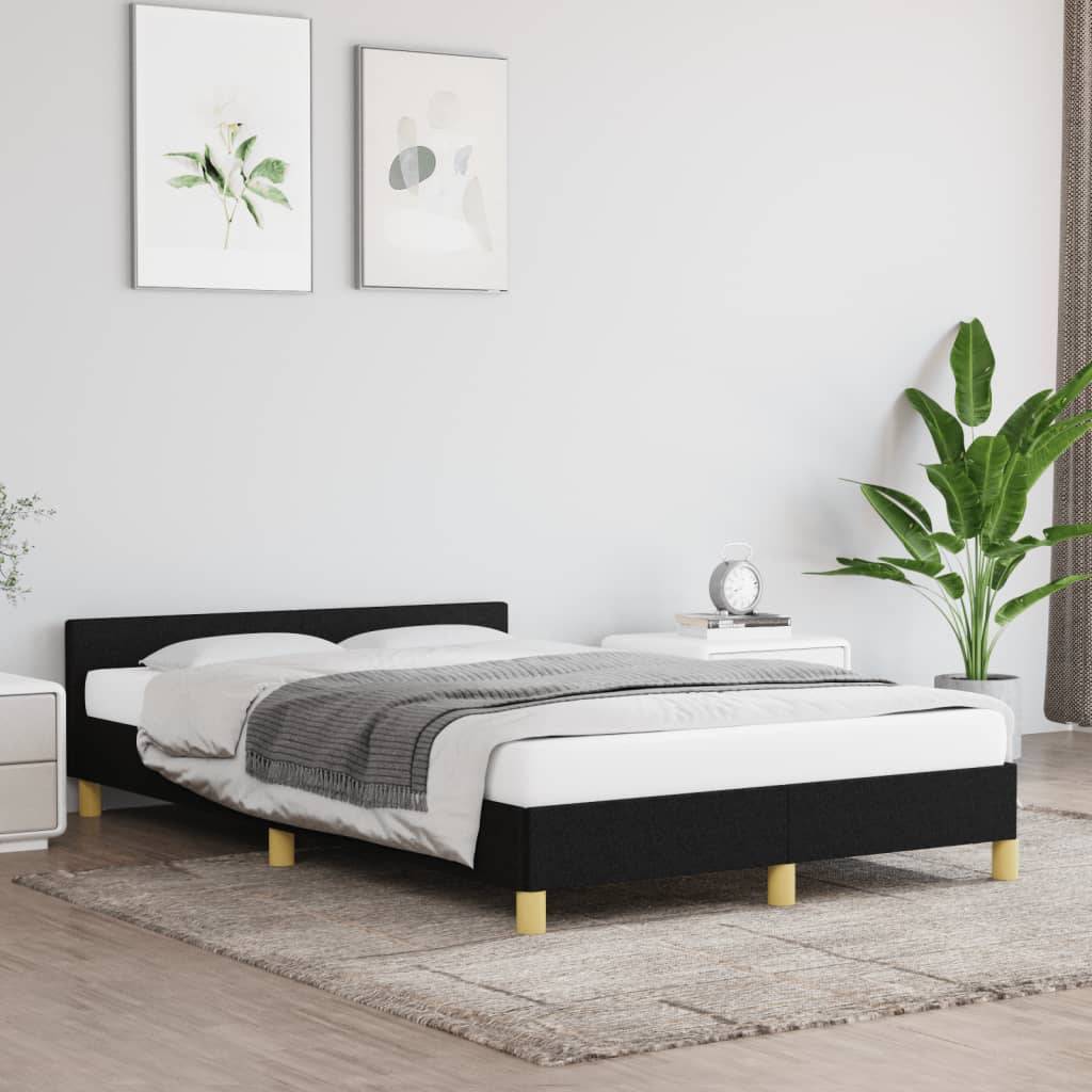 vidaXL Bettgestell ohne Matratze Schwarz 120x190 cm Stoff