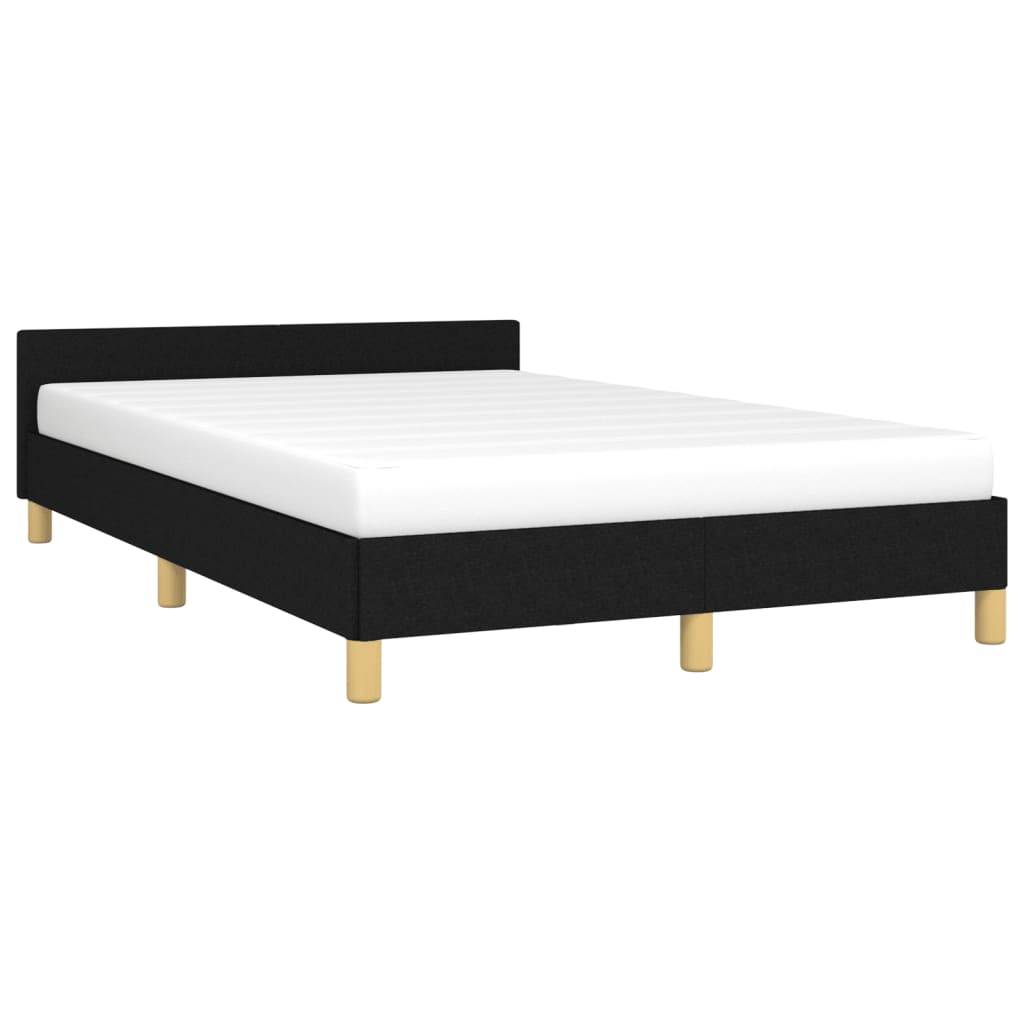 vidaXL Bettgestell ohne Matratze Schwarz 120x190 cm Stoff