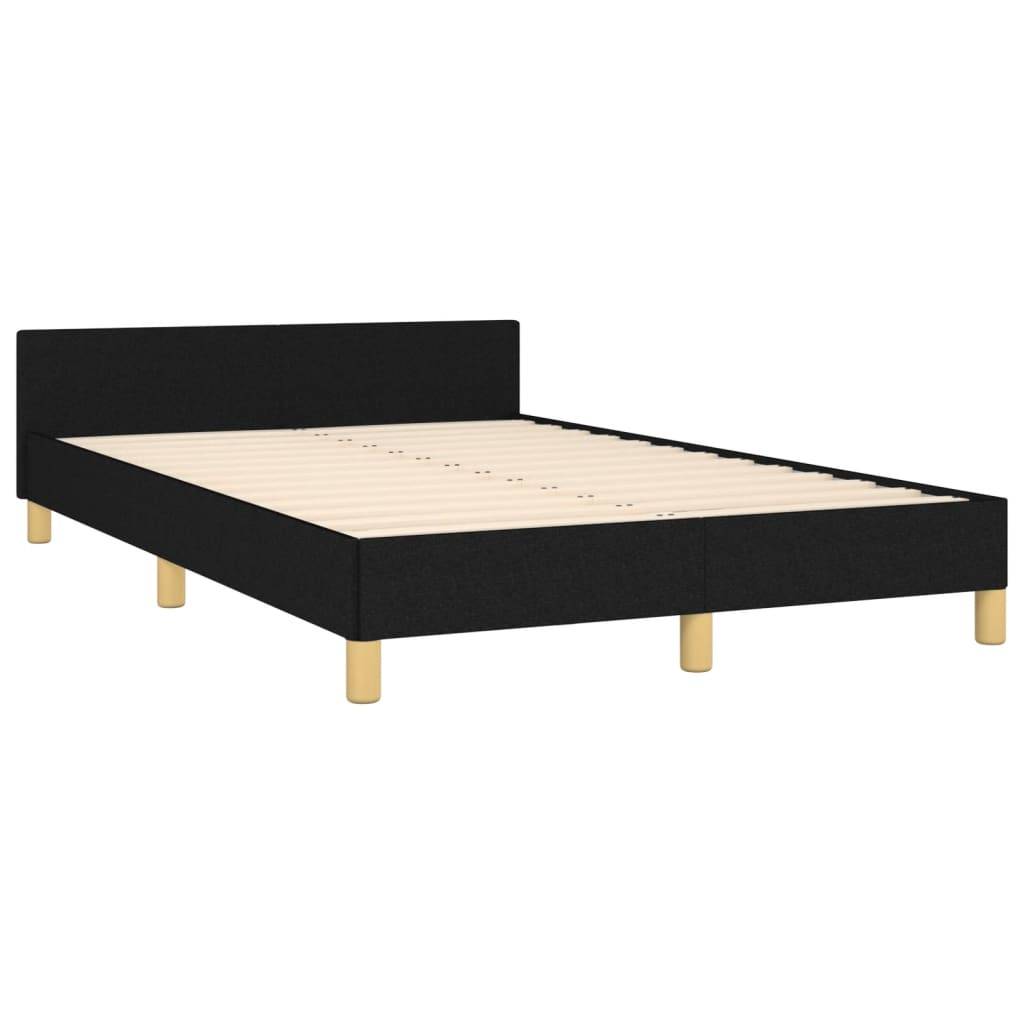 vidaXL Bettgestell ohne Matratze Schwarz 120x190 cm Stoff