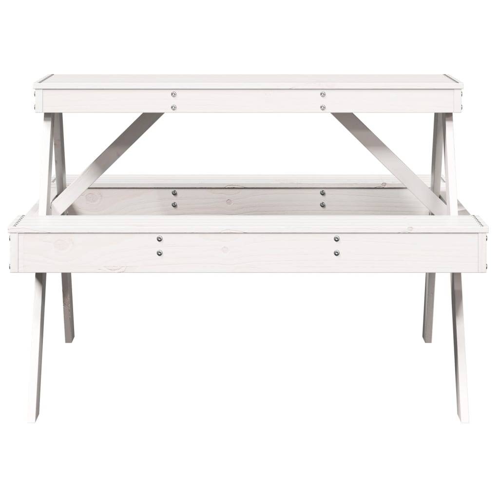 vidaXL Picknicktisch 105x134x75 cm Massivholz Kiefer