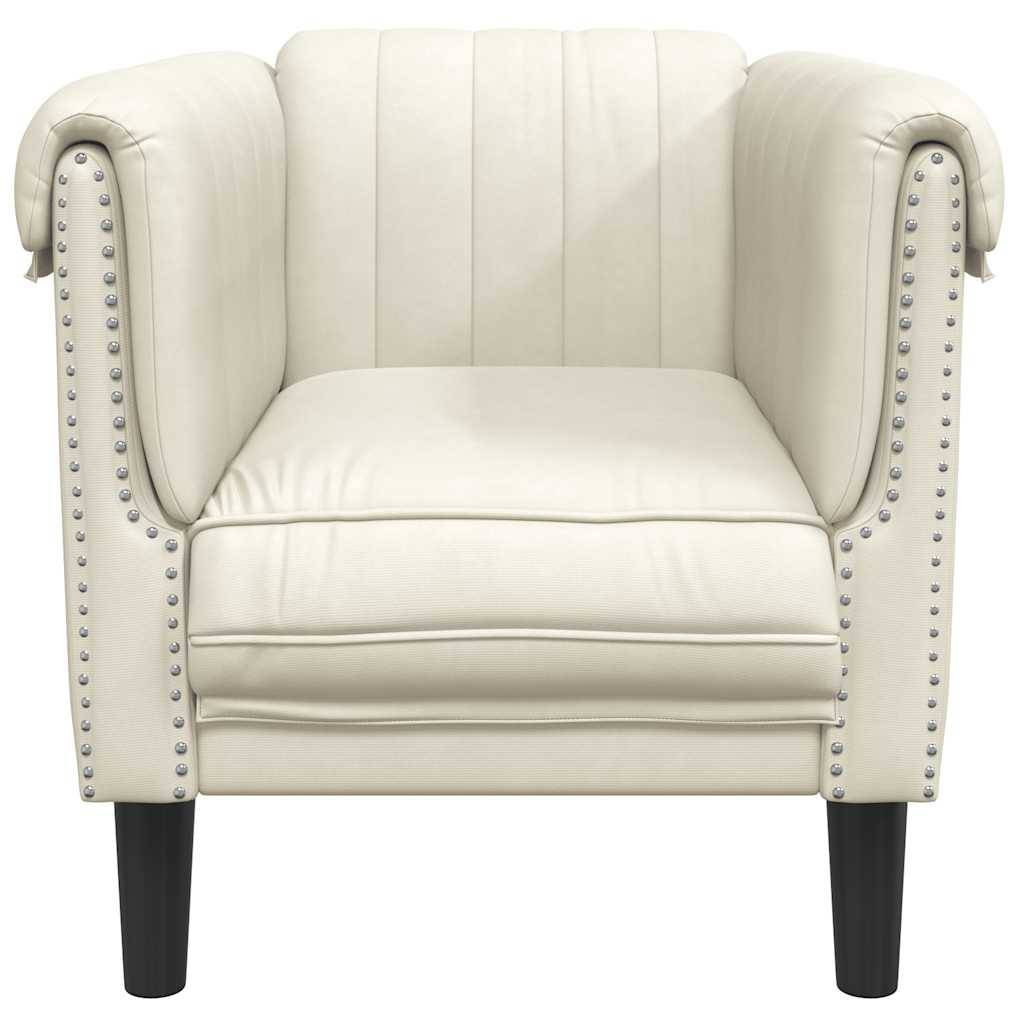 vidaXL Sessel Creme Samt