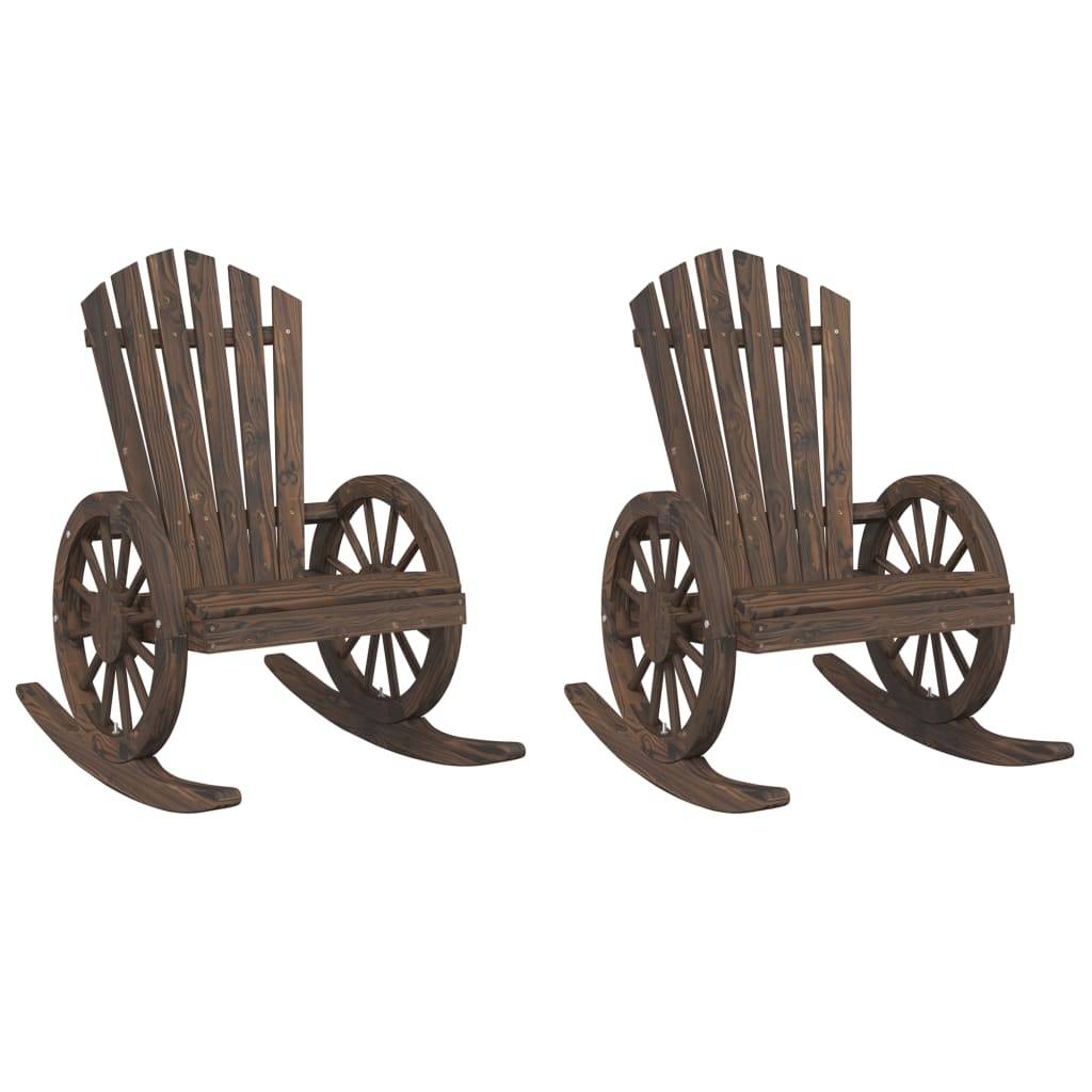 vidaXL Adirondack-Schaukelstühle 2 Stk. Massivholz Tanne