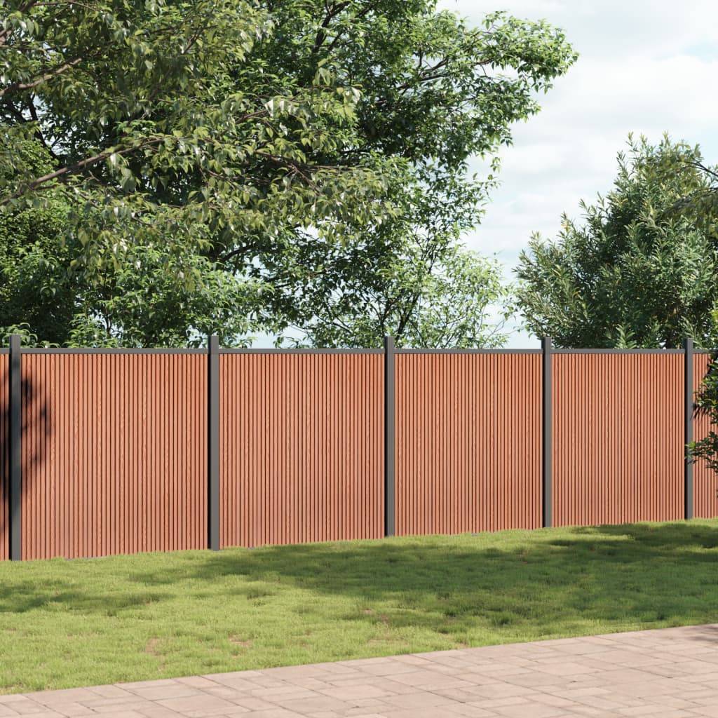vidaXL Zaunelement Braun 699x186 cm WPC