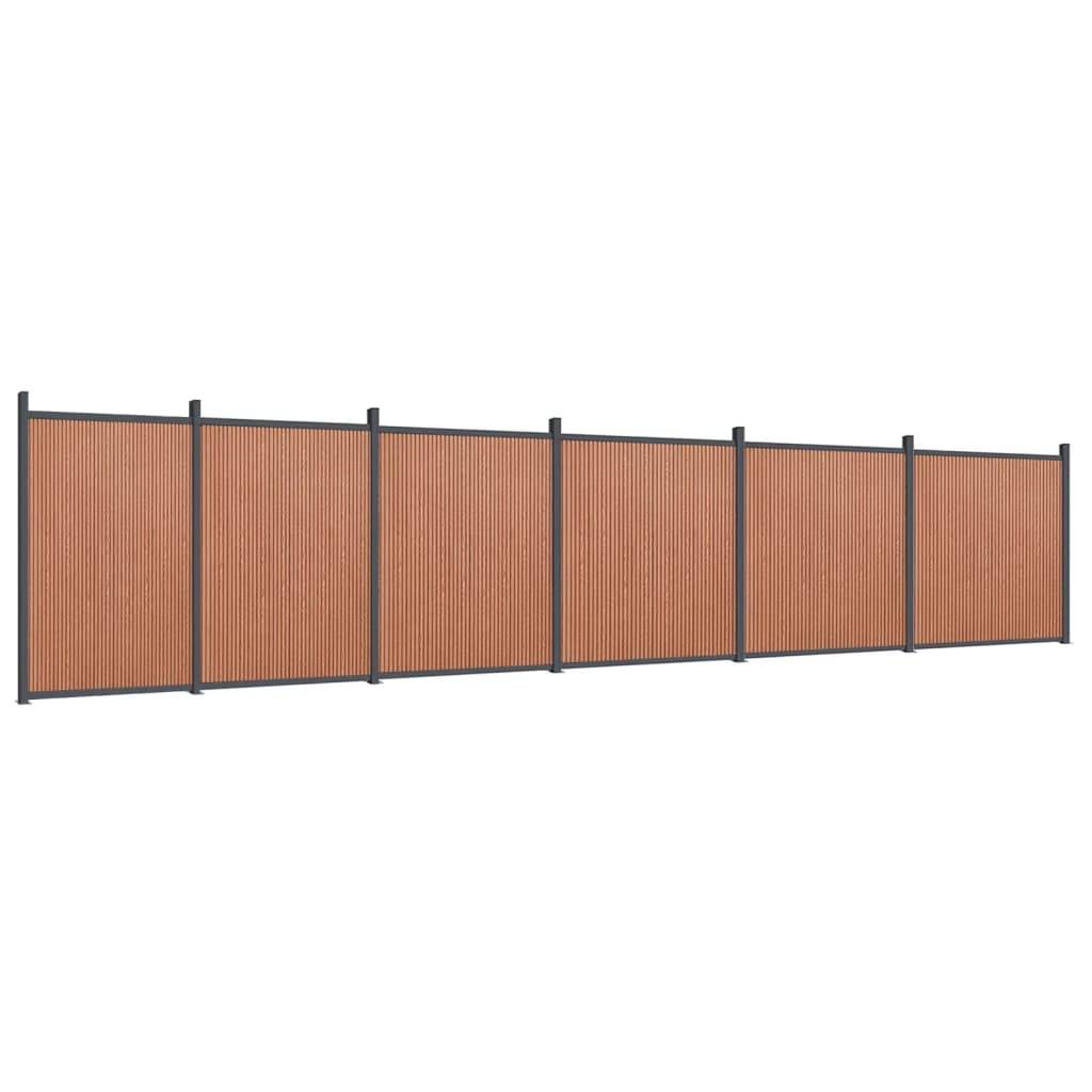 vidaXL Zaunelement Braun 1045x186 cm WPC