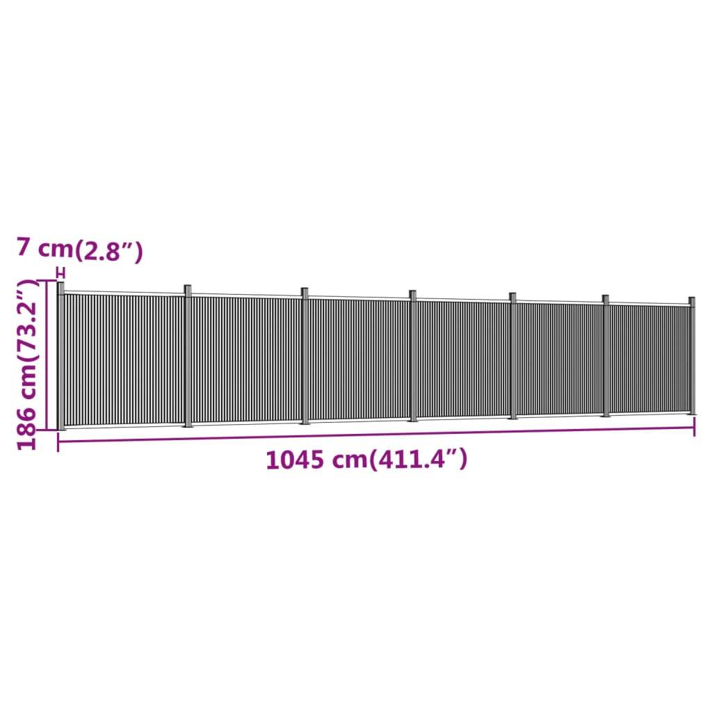 vidaXL Zaunelement Braun 1045x186 cm WPC