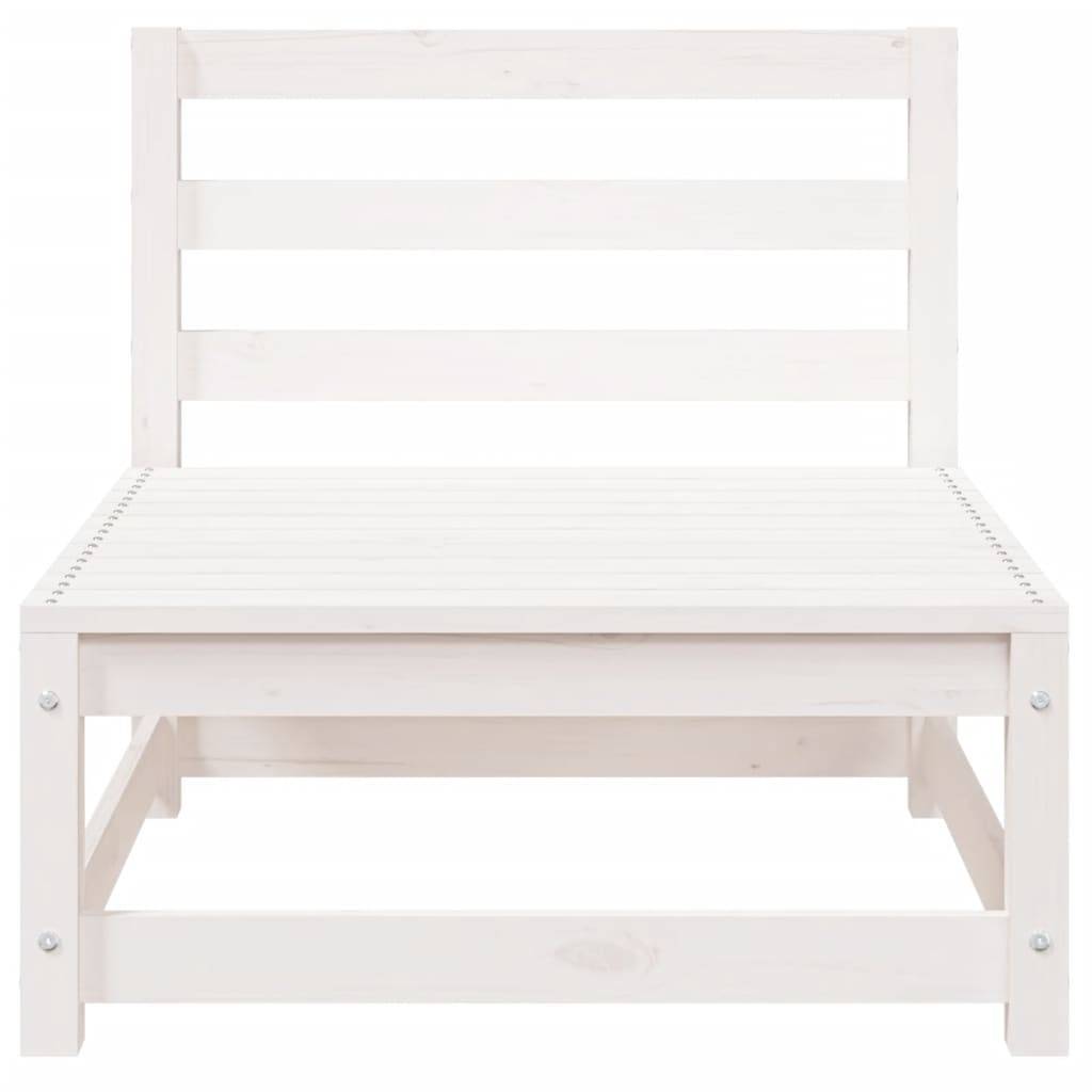 vidaXL Gartensofa ohne Armlehnen Weiß 70x70x67 cm Massivholz Kiefer