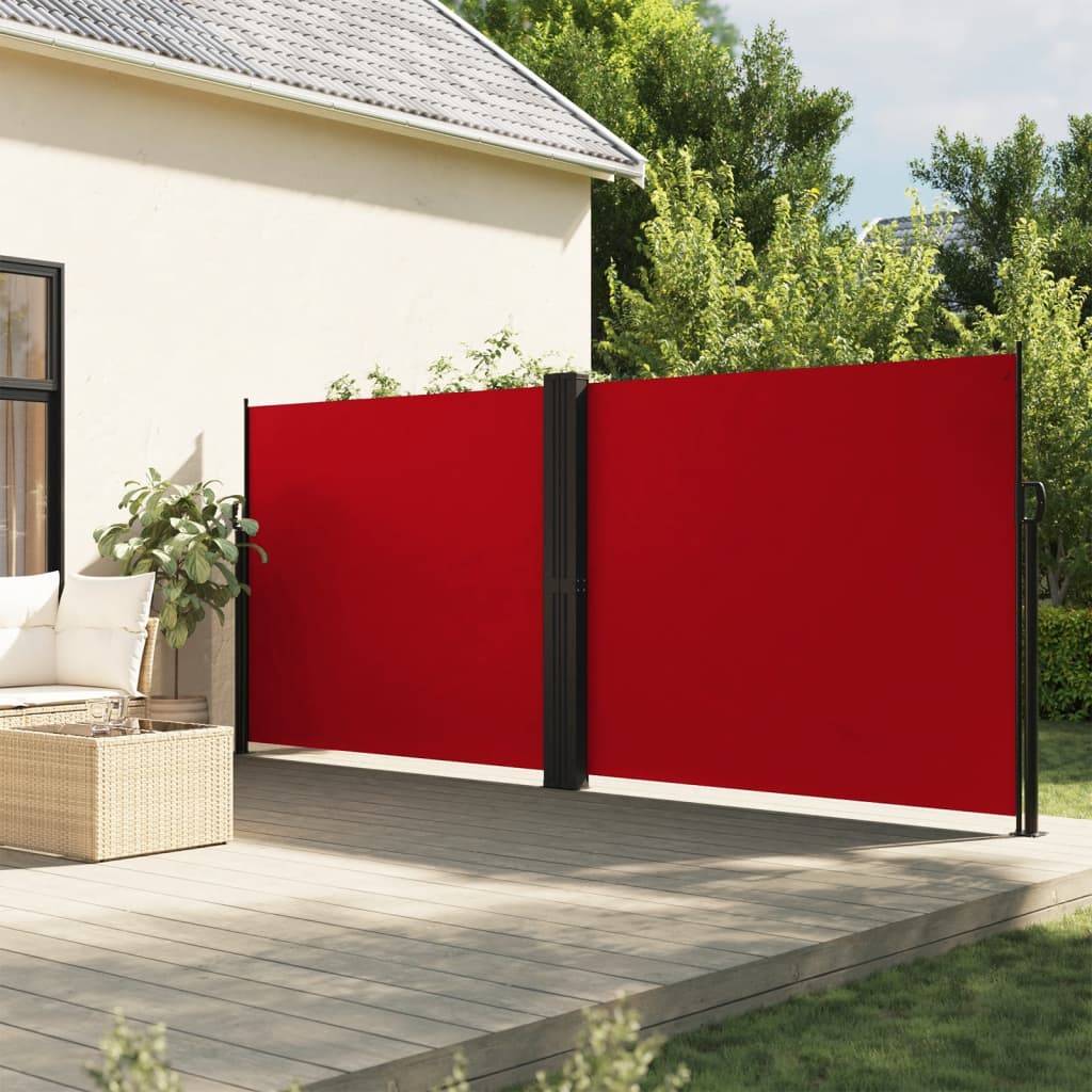 vidaXL Seitenmarkise Ausziehbar Rot 180x600 cm