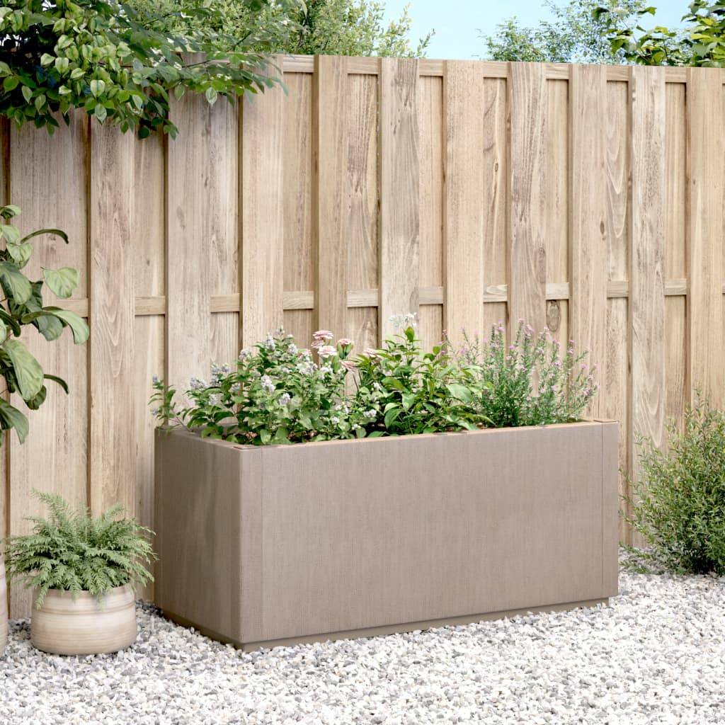 vidaXL Pflanzkübel Hellbraun 80x36x35 cm PP