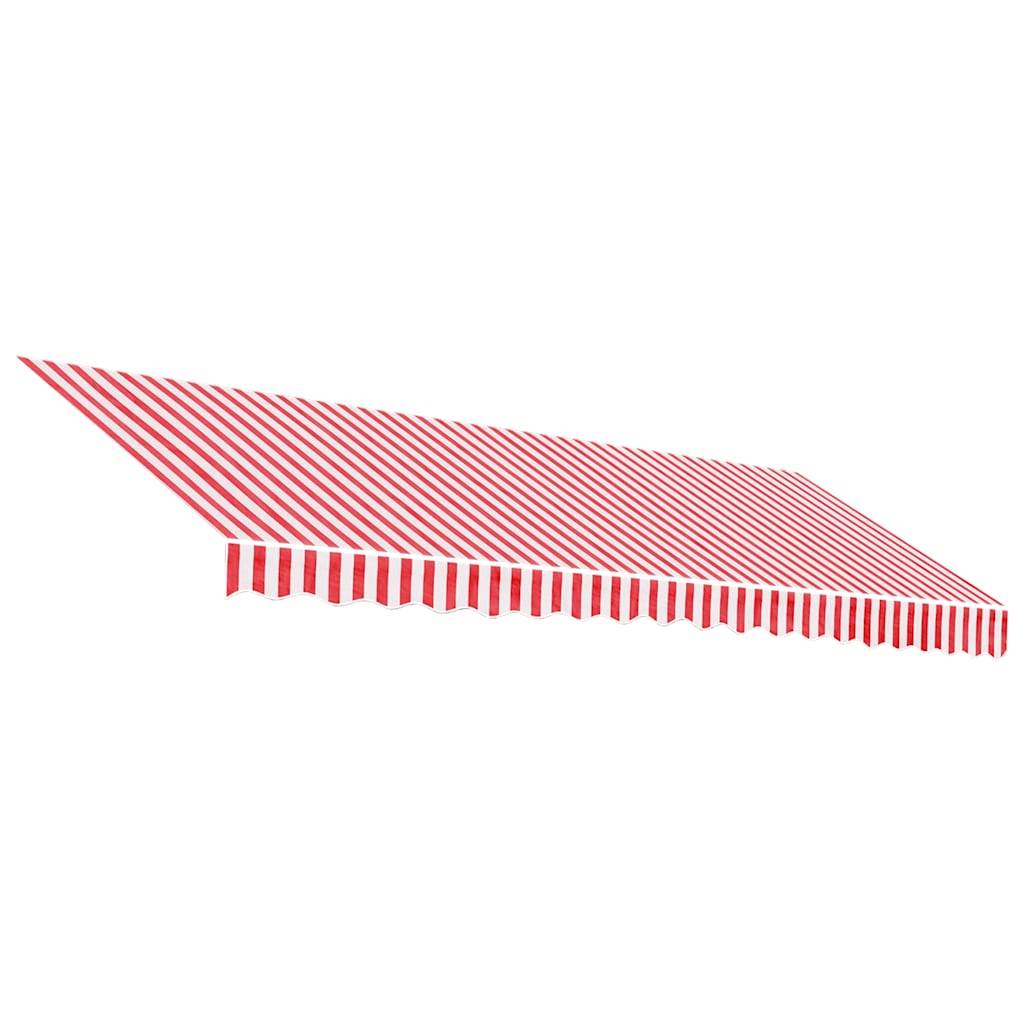 vidaXL Markisenbespannung Rot und Weiß Gestreift 4,5x3 m