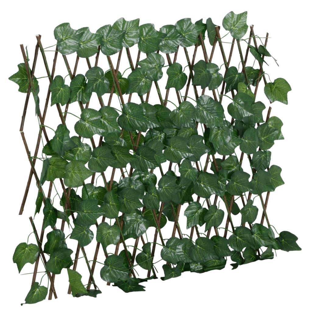 vidaXL Rankgitter mit Künstlichem Weinlaub Erweiterbar Grün 190x60 cm