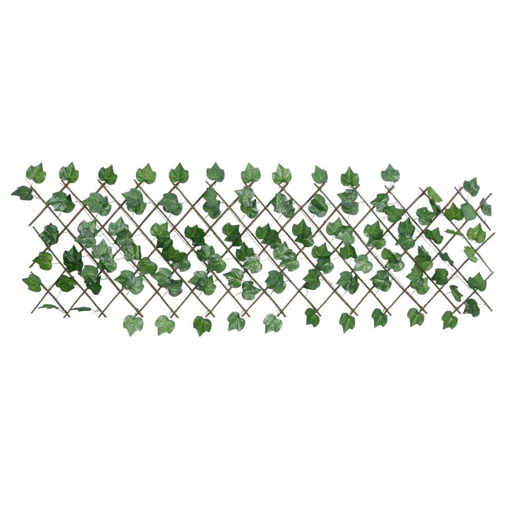 vidaXL Rankgitter mit Künstlichem Weinlaub Erweiterbar Grün 190x60 cm