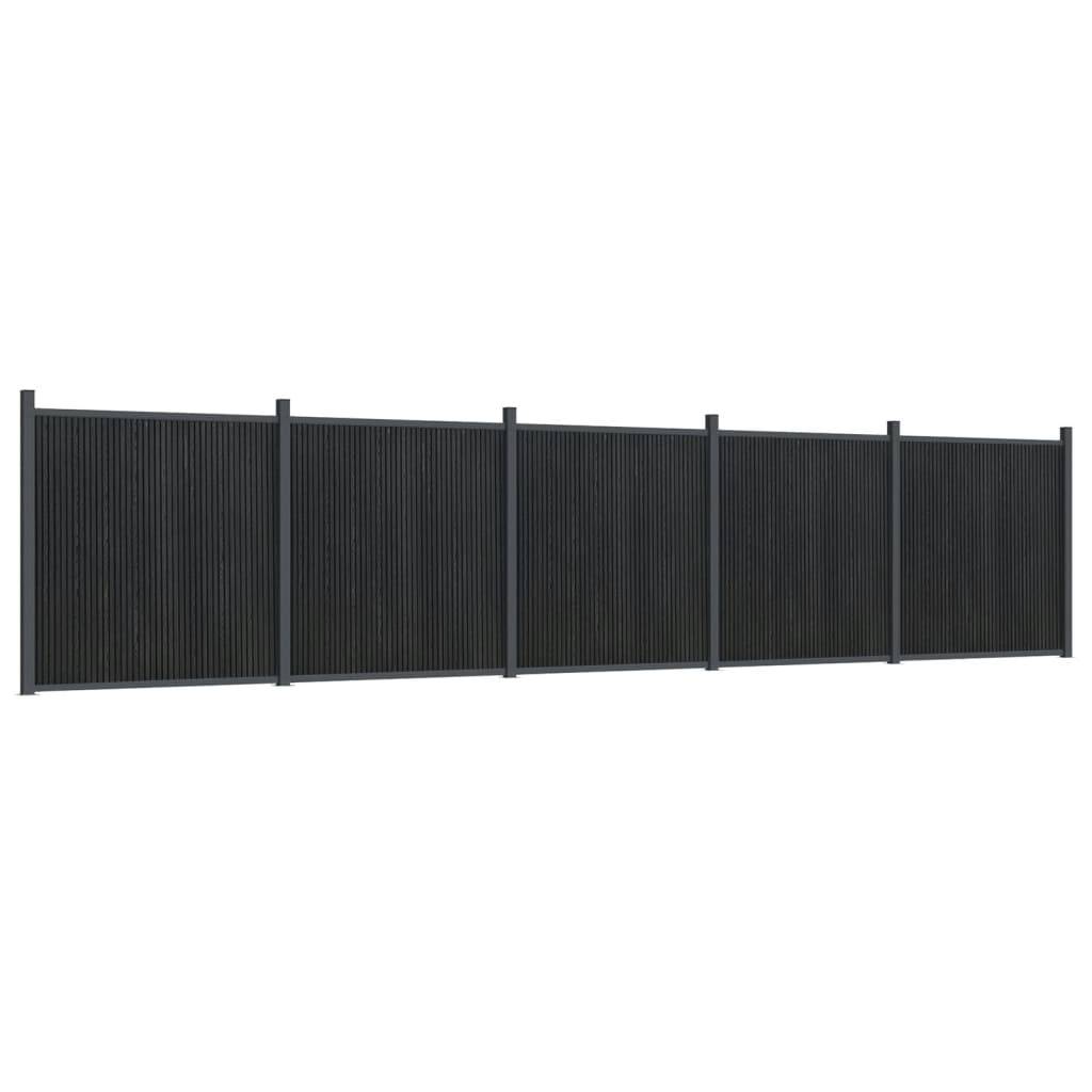 vidaXL Zaunelement Grau 872x186 cm WPC
