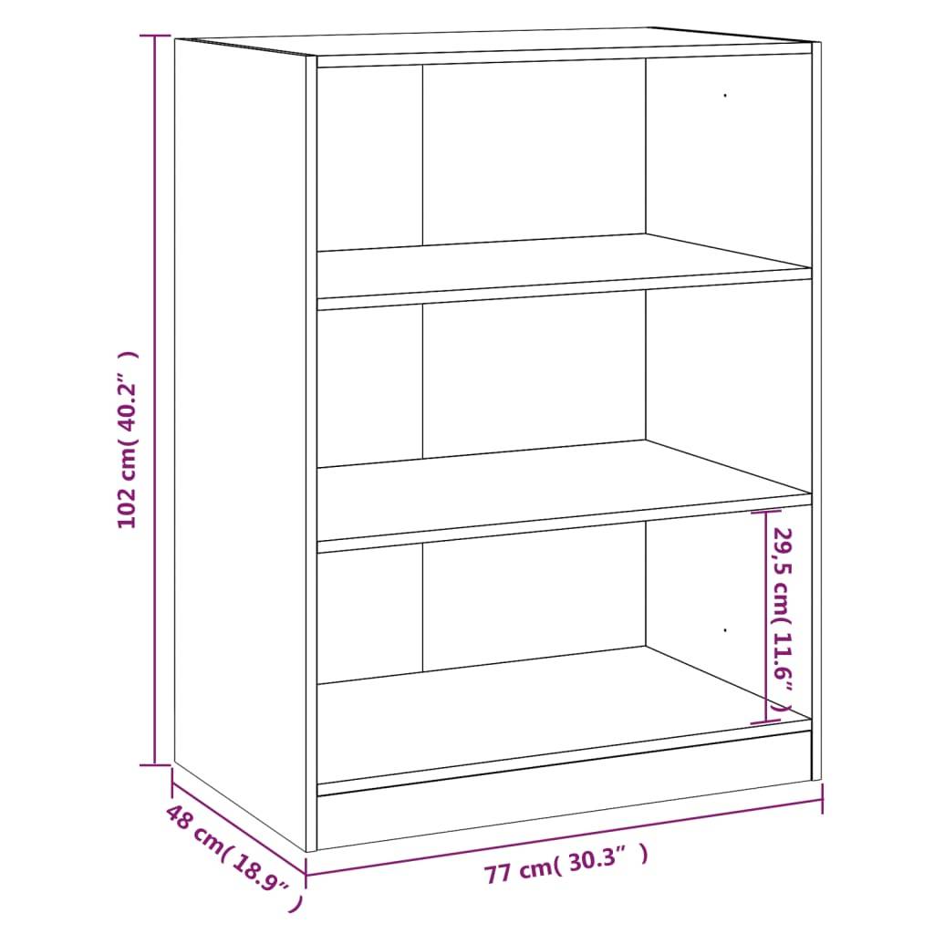 vidaXL Kleiderschrank Räuchereiche 77x48x102 cm Holzwerkstoff