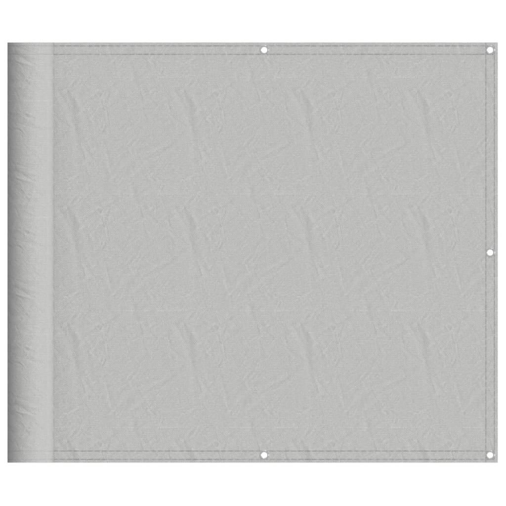 vidaXL Balkon-Sichtschutz Hellgrau 90x300 cm 100 % Polyester-Oxford