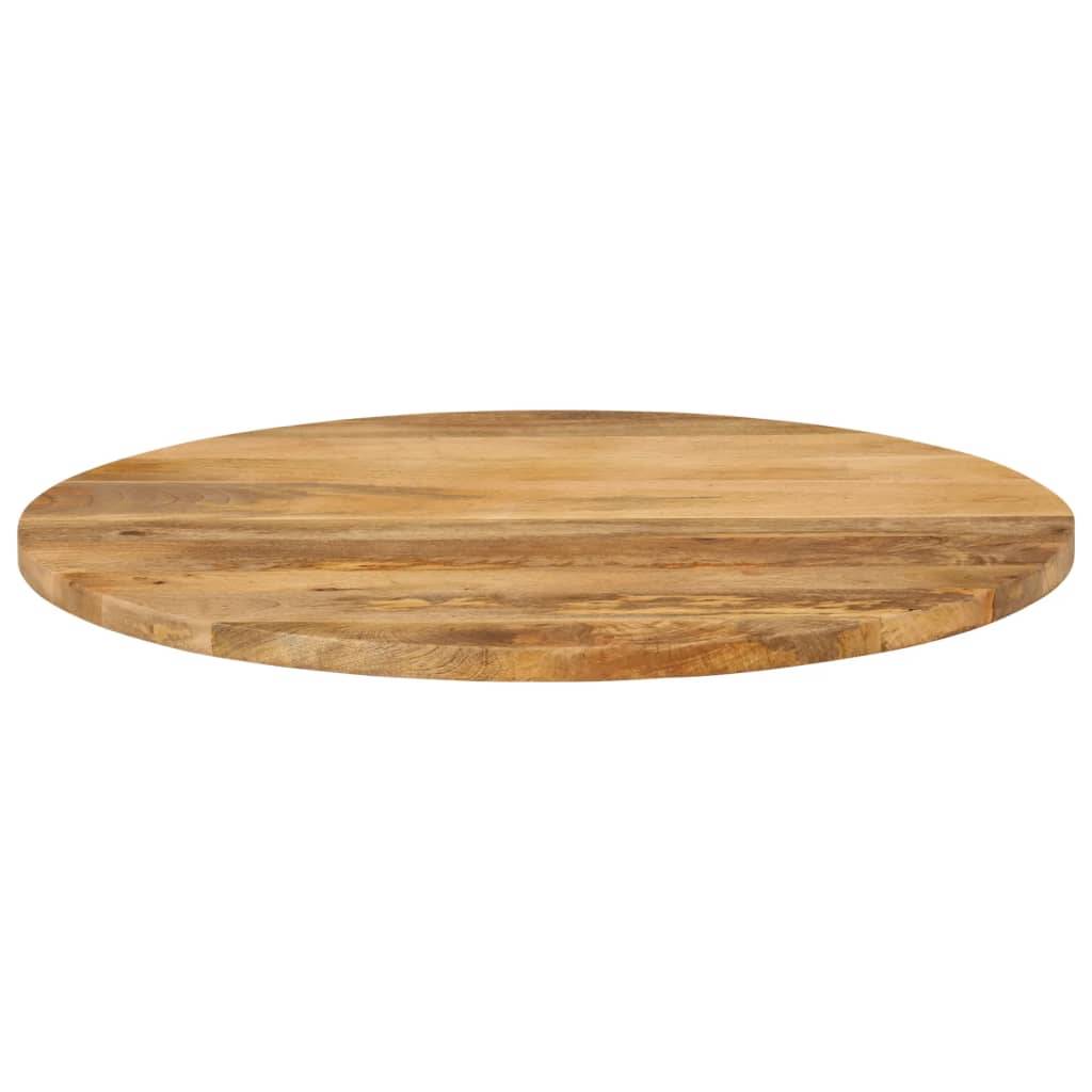 vidaXL Tischplatte Ø 80x2,5 cm Rund Massivholz Mango