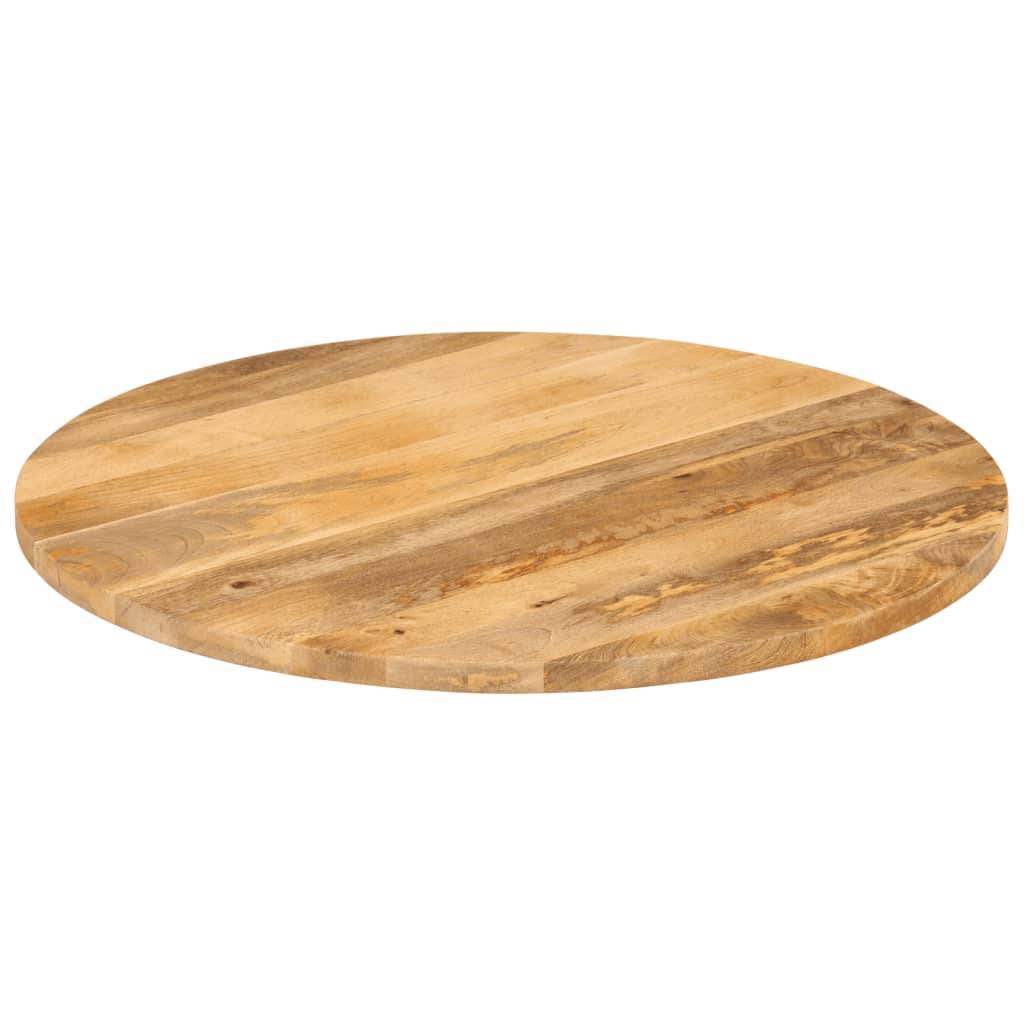 vidaXL Tischplatte Ø 80x2,5 cm Rund Massivholz Mango