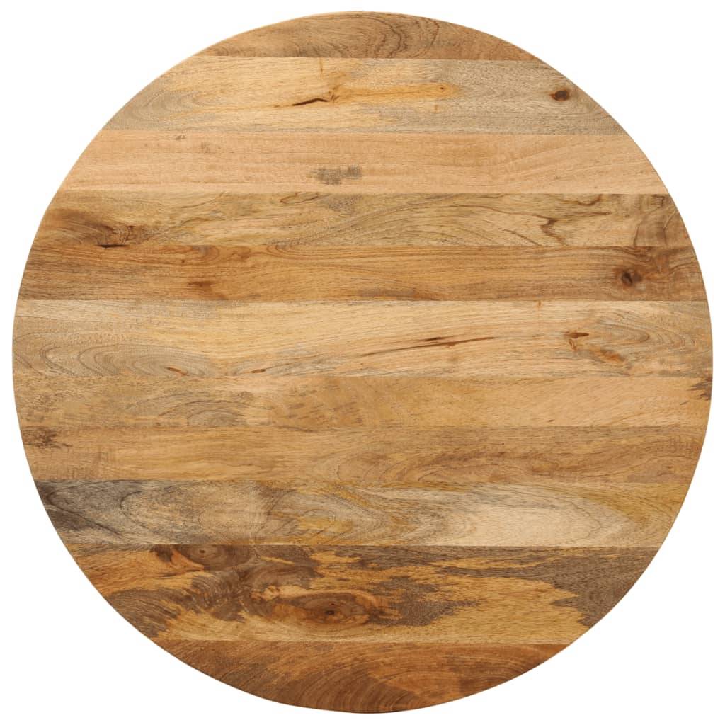 vidaXL Tischplatte Ø 70x3,8 cm Rund Massivholz Mango