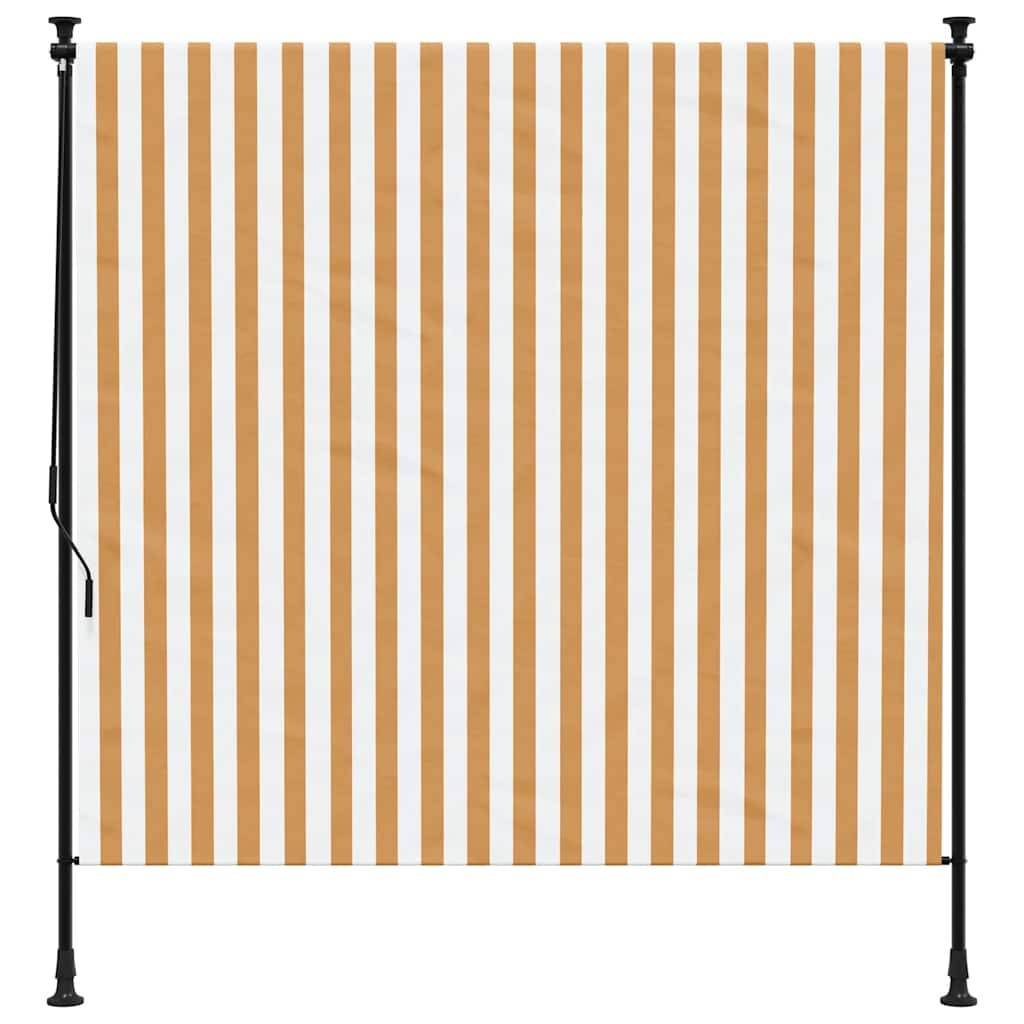 vidaXL Außenrollo Orange und Weiß 200x270 cm Stoff und Stahl