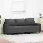 vidaXL 3-Sitzer-Sofa Dunkelgrau 180 cm Samt vidaXL 3-Sitzer-Sofa Dunkelgrau 180 cm Samt