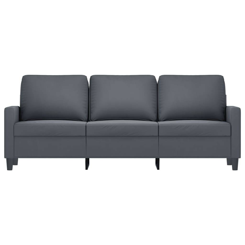 vidaXL 3-Sitzer-Sofa Dunkelgrau 180 cm Samt