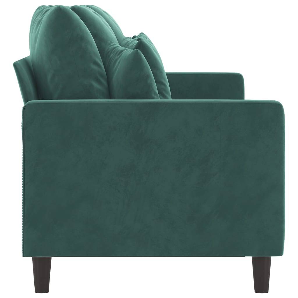 vidaXL 3-Sitzer-Sofa Dunkelgrün 180 cm Samt